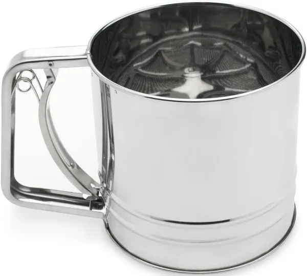 Fox Run Silver Stainless Steel Flour Sifter 4 cups