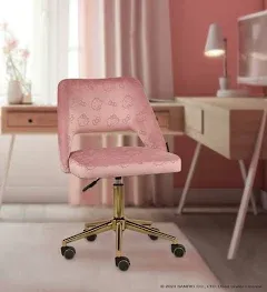 Impressions Vanity Hello Kitty Velvet Swivel Vanity Chair