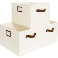 StorageWorks Medium Decorative Storage Bins for Shelves Bathroom Storage Basket