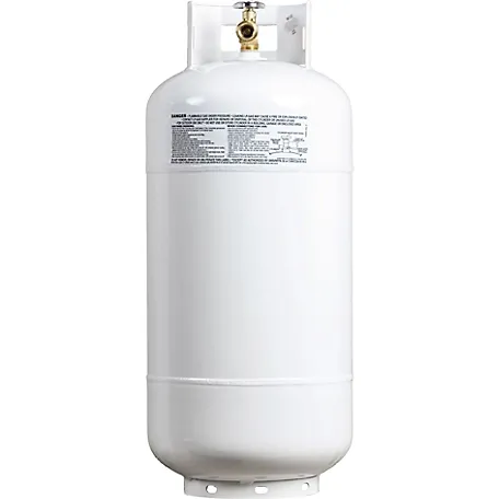 Manchester Tank Vertical Cylinder Propane Tank, White, 40 Lbs