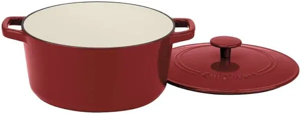 Chef’s Classic Enameled Cast Iron Cookware 5 Quart Round Covered Casserole