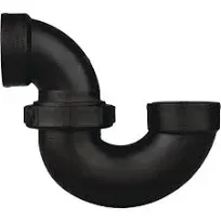 Charlotte Pipe ABS00708P0800 Black DWV ABS P-Trap 2 x 2 Hub Dia. in.