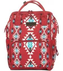 Wrangler Aztec Printed Callie Backpack - Brown