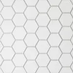 Le Cafe 2" x 2" Hexagon Matte Porcelain Mosaic Tile in White by Bedrosian Tile & Stone