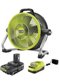 Ryobi 18V ONE+ Hybrid Whisper Series Air Cannon Fan Kit