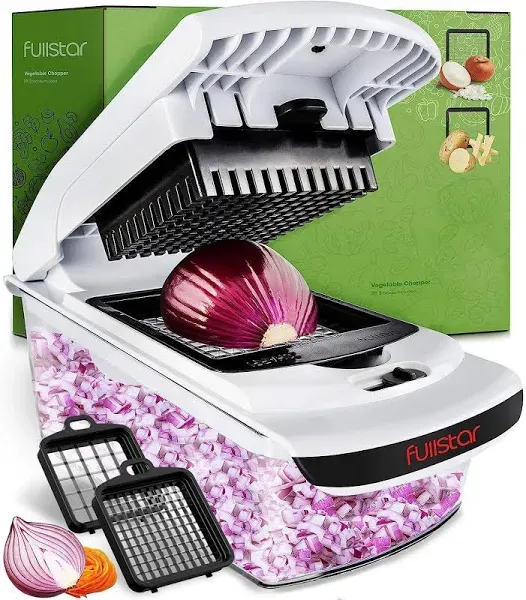 Fullstar Vegetable Chopper - Food Chopper - Onion Chopper - Vegetable Slicer & Spiralizer - Veggie Chopper with Container - Kitchen Gadgets - Home