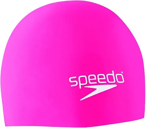 Speedo Elastomeric Solid Silicone Swim Cap Junior One Size Pink Latex Free New