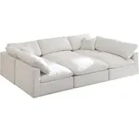 Meridian Furniture Plush Standard Velvet Modular Sectional