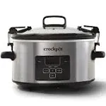 Crock-Pot Programmable 4-Quart Cook & Carry Slow Cooker, Stainless Steel