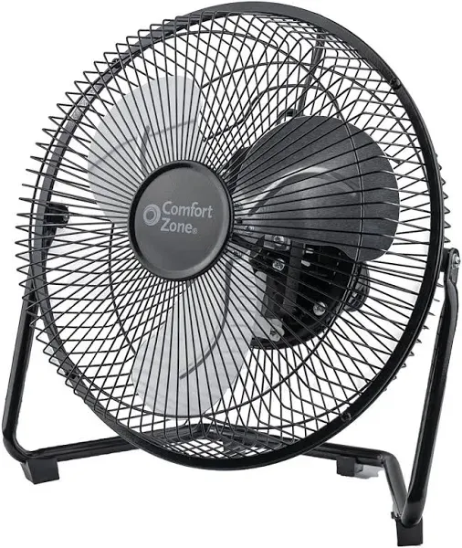 Comfort Zone 3-Speed HV Cradle Fan - Black - 12 inch