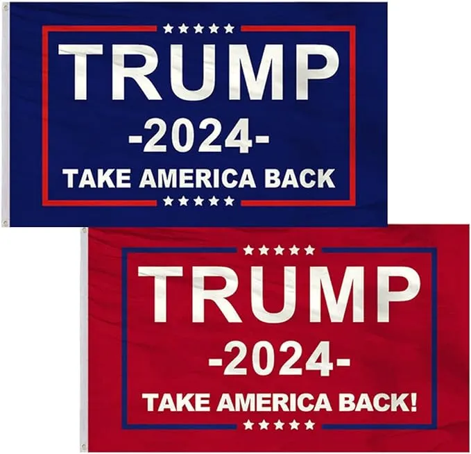 Donald Trump 2024 Flag - Take America Back Flag, 3X5Ft, 2 PACKS. Re-Elect Trump 