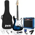 LyxPro 39" Stratocaster Electric Guitar Beginner Kit - Blue