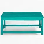 WestinTrends Outdoor Patio Classic Adirondack Coffee Table - Turquoise