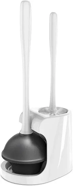 Toilet Plunger and Bowl Brush Combo for Bathroom Cleaning