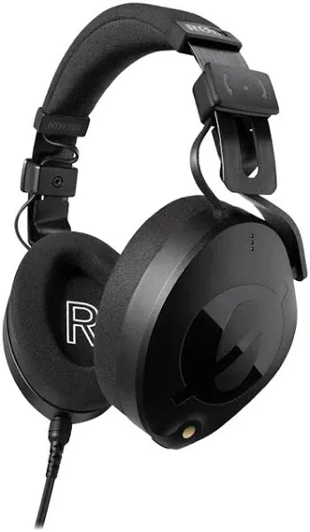 Rode NTH-100 Professional Closed-Back Over-Ear Headphones (Black) Bundle with Auray HPDS-B Headphone Stand and 3.5mm Stereo Extension Cable | Reverb