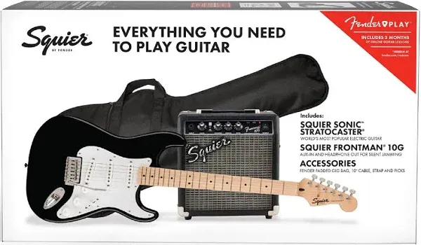 Squier Sonic Stratocaster Pack (Black)