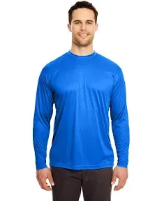 UltraClub Adult Cool & Dry Sport Long-Sleeve Performance Interlock T-Shirt