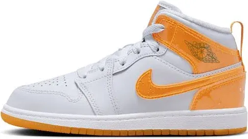 Jordan 1 Mid Little Kids' Shoes (DQ8424-701, Yellow Ochre/White/Yellow Ochre/Black)