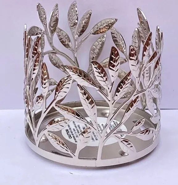 Bath Body Works Single Wick Candle Holder Sleeve Silver Branches