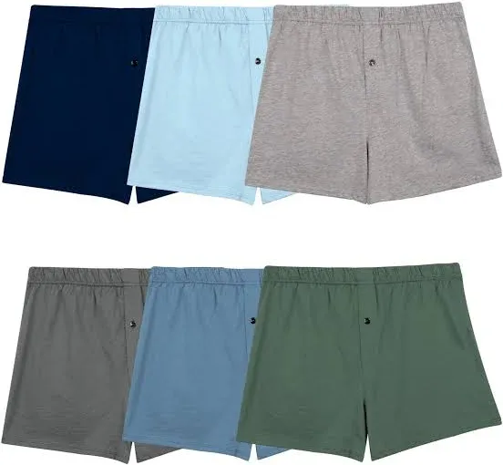 Fruit Of The Loom Mens 6 Pack Knit Boxers 6P540