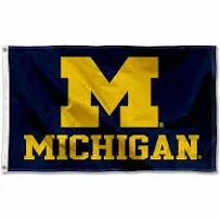 Michigan Wolverines Flag new in package 3 by 5 feet banner sign