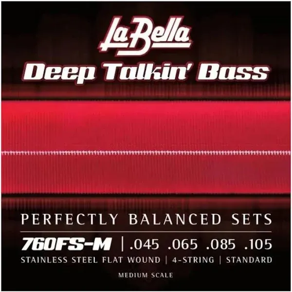 La Bella 760FS Deep Talkin' Bass Flat Wound – Standard