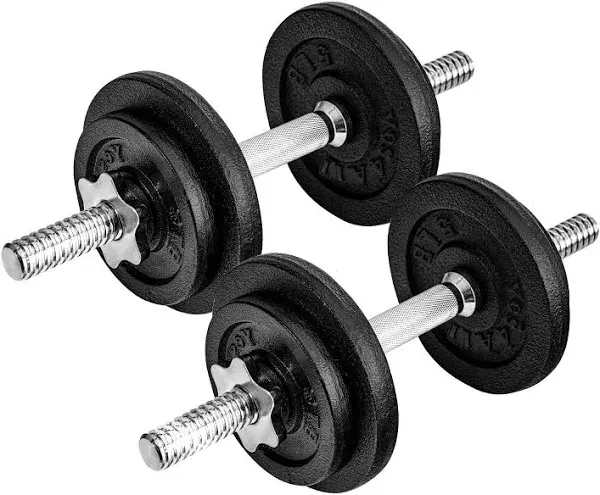 Yes4All Adjustable Dumbbell Set with Weight Plates, Star Lock Collars/Connec<wbr/>tor,