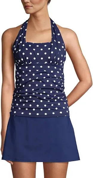 Lands' End Women's Square Neck Halter Tankini Swimsuit Top