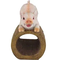 Design Toscano Hog Wild Pouncing Pig Gutter Guardian Downspout Statue