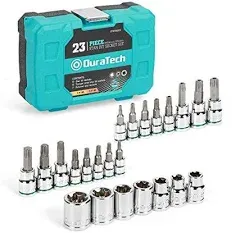 DURATECH 23-Piece Torx Bit Socket with DURATECH Socket Organizer