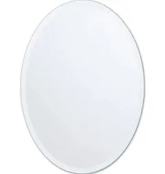 Better Bevel Frameless Oval Bathroom Vanity Mirror