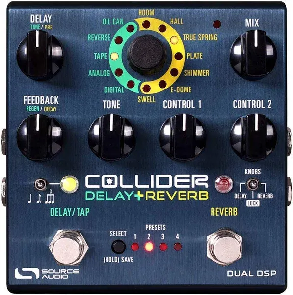 Source Audio SA263 Collider Stereo Delay Reverb Effects Pedal