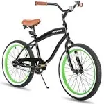 JOYSTAR 20 24 26 inch Beach Cruiser Bike for Kids, Youth, Men and Women Black / 20 inch