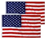 Castdream American US Flag 3x5, 2 Pack Vibrant Color & Fade Resistant US Flags for Outside 3x5 ft Flags Double Stitched Long Lasting Polyester Wi