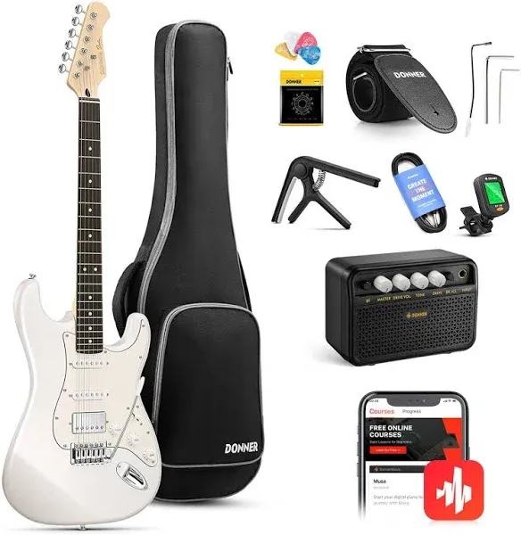 Donner Electric Guitar DST-152S 39" Electric Guitar Kit HSS Pickup