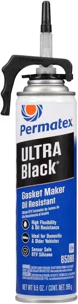 Permatex Ultra Black RTV Silicone Gasket Maker, 9.5 oz, 85080