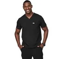 FIGS Men's Leon Three-Pocket Scrub Top