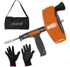 Drainx Heavy-Duty-Steel Pro Drum Drain Auger