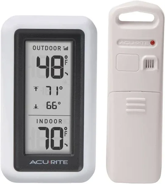 Indoor/Outdoor Weather Thermometer Wireless LED Digital Easy to Read NEW/SEALED