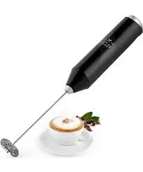 Zulay Powerful Milk Frother Wand - Mini Handheld Black &amp; Copper 