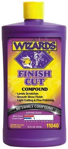 WIZARDS® FINISH CUT™ 11040 One Step Compound, 32oz, High-Gloss, Off-White