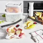 ZWILLING Fresh and Save White Food Vacuum Sealer 7-Pieces Plastic Container Starter Set 1010703