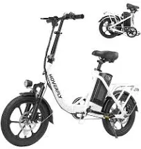 HOVERFLY H3 16" Electric Bike, Max 28Miles Range(Pedal-Assist) Folding E-Bike with Removable Battery, Front Suspension and Commuter Electric Bicycle Adults