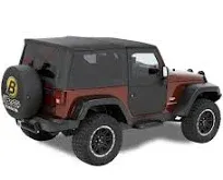 Bestop 2 Piece Black Diamond Doors; Wrangler JK