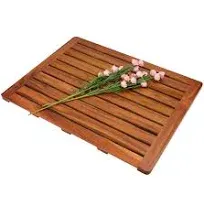 Utoplike 24"x18" Teak Wood Bath Mat