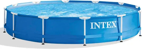 Intex 12 Foot x 30 In. Above Ground Pool & Intex 12 Foot Round Pool Cover