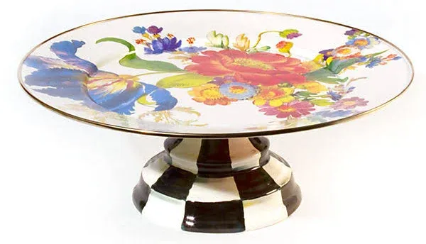 MacKenzie-Childs Flower Market Pedestal Platter