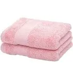 Leisofter Ultra Thick & Soft Cotton Hand Towels ( Pink, 2-Pack, 14" x 29") - Multipurpose Hand Towels for Bath, Hand, Face, Gym and Spa