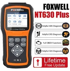 FOXWELL NT630 Plus OBD2 Scanner Diagnostic Tool, 2024 ABS Scan Tool Bleeding SRS