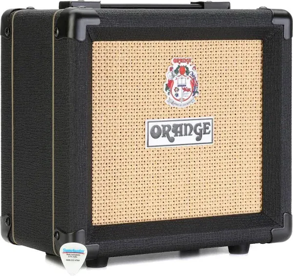 Orange PPC108 1x8-Inch Closed-Back Speaker Cabinet - Black Bundle with Orange MD20 Micro Dark Amp Head, Instrument Cable, and Austin Bazaar Polishing Cloth